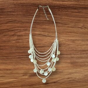 Multi-Strand White/Ivory Necklace